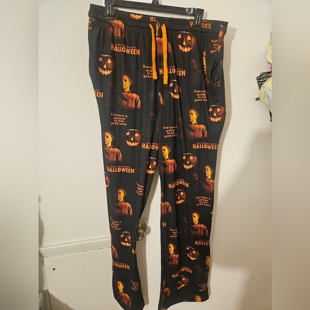 Halloween Themed Black and Orange Pajama Pants